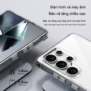 Ốp lưng Samsung Galaxy S22 S23 S24 S25 S26 Plus Ultra S26 Edge trong suốt chống sốc không ố vàng