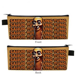 GC9 Ý Brainrot Hộp Đựng Bút Da PU Dung Tích Lớn Túi Văn Phòng Phẩm CG9