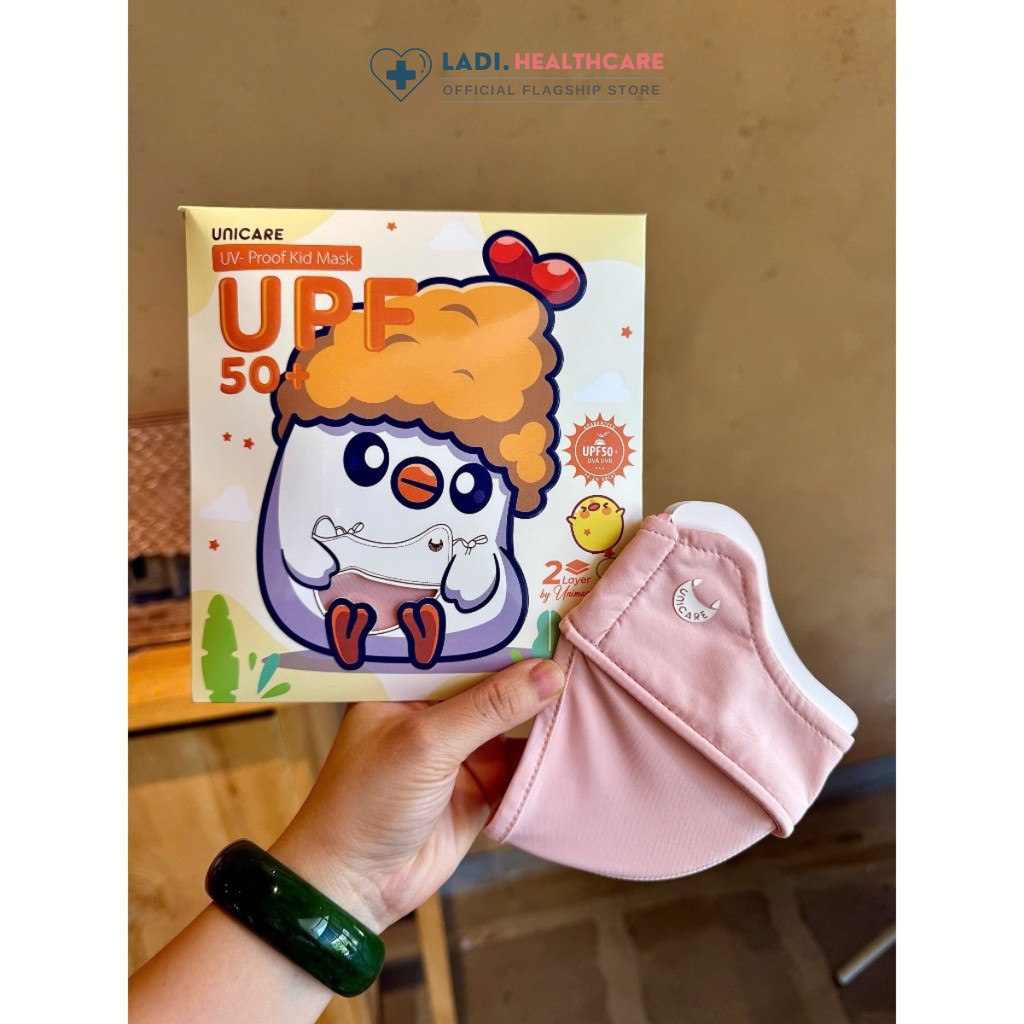 Khẩu trang trẻ em Proof KID Mask UNICARE 3 - 12 tuổi - Chất liệu vải lụa cao cấp