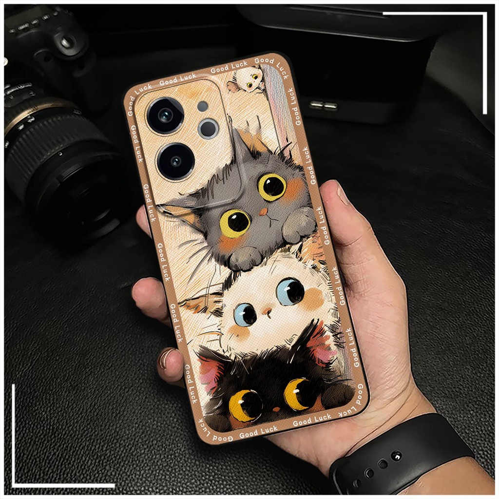 Ốp lưng Realme GT6 Trung Quốc TPU bọc toàn bộ, chống va đập, chống thấm nước, chống bụi, thiết kế hoạt hình, silicon chống sốc