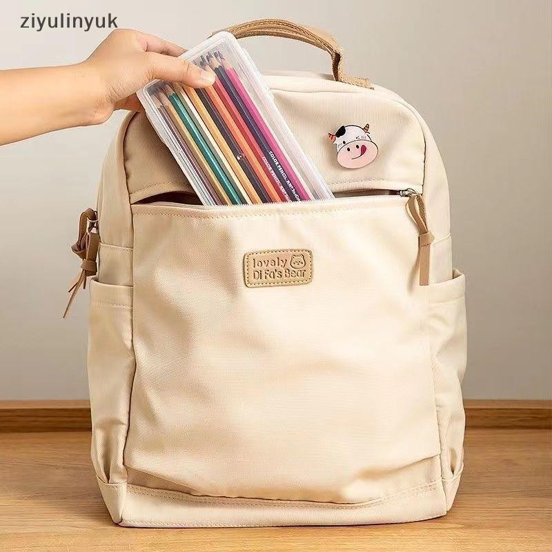 Ziyulinyuk 1 Hộp Bút Chì Nhựa Dung Tích Lớn Có Thể Xếp Chồng Trong Suốt Hộp Bút Chì Đồ Dùng Văn Phòng Hộp Sắp Xếp Lưu Trữ EN