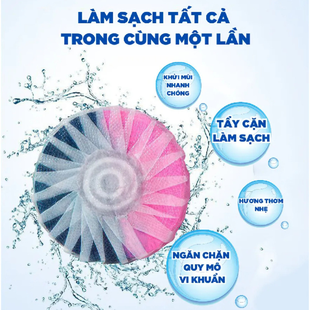 Viên Thả Bồn Cầu 2in1 Công Nghệ Kép, Viên Tẩy Bồn Cầu Sạch Mảng Bám Hương Thơm Dịu Nhẹ Khử Mùi Hôi DINOHOME