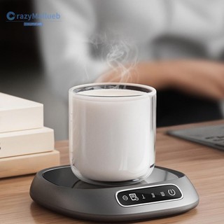 ✿Máy hâm cốc cà phê Máy hâm nóng cà phê điện 3 thiết lập nhiệt độ Coaster có chức năng tự động tắt và hẹn giờ Đế lót ly sưởi ấm cho bạn bè Quà tặng [CrazyMallueb.vn]