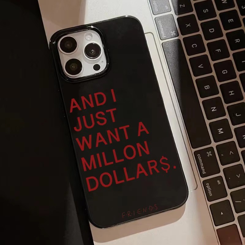 Ốp Điện Thoại Mềm Chữ Tiếng Anh Màu Đỏ Đơn Giản Cho iPhone 16 15 14 13 12 11 Pro Max 16E X XR XS Max 7 8 Plus SE2 Ốp Lưng Chống Sốc