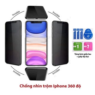 Kính Cường Lực iPhone Chống Nhìn Trộm 360° Cao Cấp Bảo Vệ Mọi Góc - iP 7/8/X/XS/XR/11/12/13/14/15/16/17/Pro/Max/Mini/Air