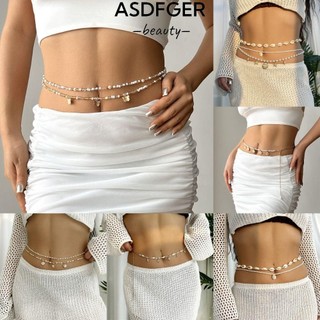ASDFGER Bụng Dây Xích, Sao Biển Hạt Boho Eo Dây Xích, Seashell Nhiều Lớp Phong Cách Bohemian Thắt Lưng Trang Sức