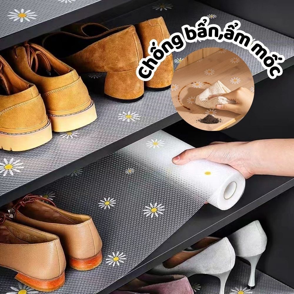 Tấm lót tủ giày, tủ bếp chất liệu EVA dày dặn chống bám bẩn, Tấm lót ngăn kéo chống thấm nước