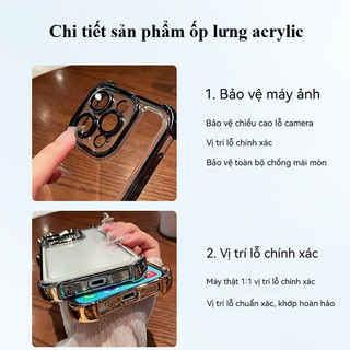 Ốp lưng iPhone túi khí chống sốc, kèm nắp bảo vệ camera cho iPhone 11 12 13 14 15 16 17 Pro Max