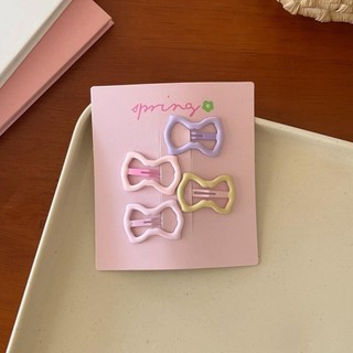 METALWRK 4 Cái / bộ Kẹp Tóc, Kẹp Tóc Nhiều Màu Sắc Dễ Thương, Mũ Hình Học Ngọt Barrettes Phụ Kiện Tóc