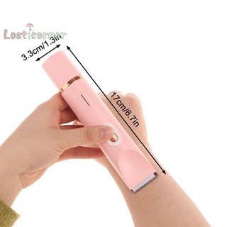 Lostcorner Nữ Dao Cạo Điện 2 Trong 1 Dual-Không Đau Bikini Tông Đơ Ướt Khô Sử Dụng Cho Nữ Lông Pubic Có Thể Tháo Rời Máy Cạo Râu Điện Mới