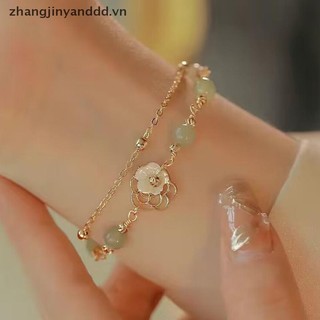 # yanddd # Phong Cách Trung Hoa Thời Trang Thiết Kế Độc Đáo Thanh Lịch Vòng Tay Đính Hạt Hoa Hai Lớp Tinh Tế Dành Cho Nữ Trang Sức Dự Tiệc Quà Tặng Cao Cấp.