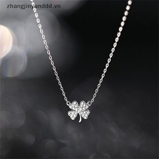 # yanddd # Bốn lá Cỏ Ba Lá May Mắn Áo Len Chokers Vòng Cổ Pha Lê Zircon Mặt Dây Chuyền Dây Chuyền Vòng Cổ Cho Nữ Trang Sức.