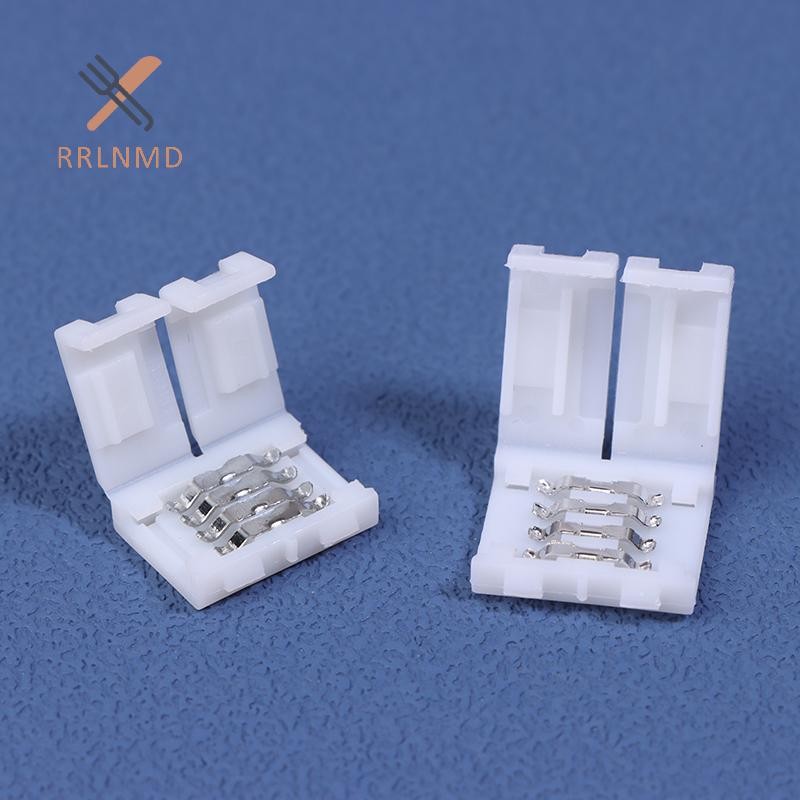 RRLNMD 10 Cái Đầu Nối Dải LED 8MM 10MM 2Pin 3Pin 4Pin 3528 5050 RGB Đơn Màu Bảng PCB Không Hàn Dây Kết Nối Hàn Miễn Phí MỚI