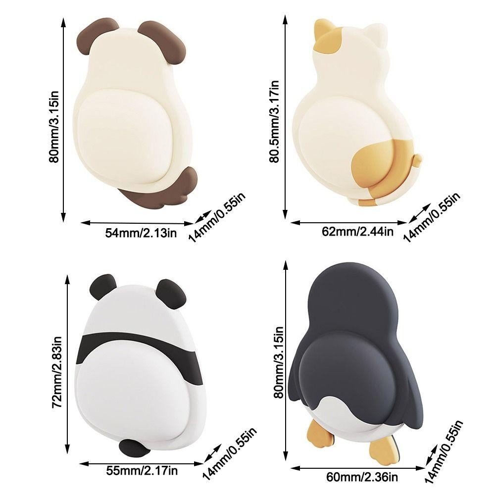 Nút chặn cửa 1 / 2 / 4 ĐƠN GIẢN, Miếng đệm chống va chạm chống sốc tự dính, Thiết kế tắt tiếng Cao su mềm Tay cầm chống trượt Ốp lưng gia đình