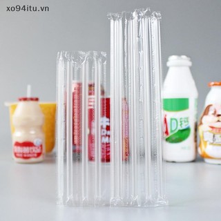 XOITU 500 Chiếc DIY Ống Hút Nhựa Dùng Một Lần Ngắn Trong Suốt Nhọn Mỏng Ống Hút Uống Hàng Hóa Phụ Kiện Nhà Bếp VN