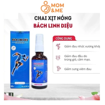 Chai Xịt Giảm Nhanh Đau Nhức Xương Khớp Bách Linh Diệu Santafa - Chai 50ml