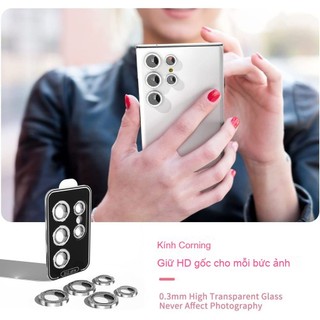 Kính bảo vệ camera Samsung Galaxy viền kim loại kính cường lực chống trầy cho S26 S25 S24 S23 Ultra Plus A16 A15 A26 A36