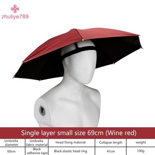 < zhuliye789 > Mũ câu cá ngoài trời Mũ ô cầm tay Ô câu cá chống nước Mũ nón đa năng Mũ cắm trại Mũ có thể gập lại