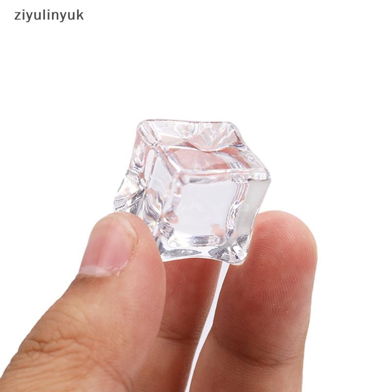 Ziyulinyuk 16 Chiếc 17 Mm 20 Mm Nhân Tạo Acrylic Hình Vuông Đá Viên Đạo Cụ Chụp Ảnh EN