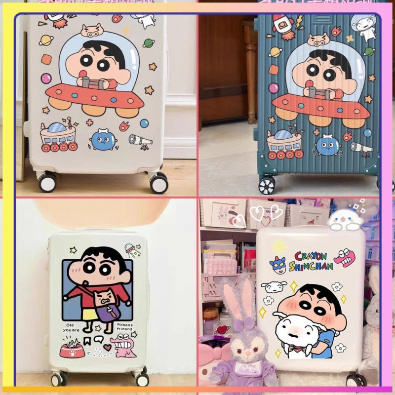Nhãn dán Crayon Shin-chan chống nước, dán vali/xe/tường, cỡ lớn FEKC