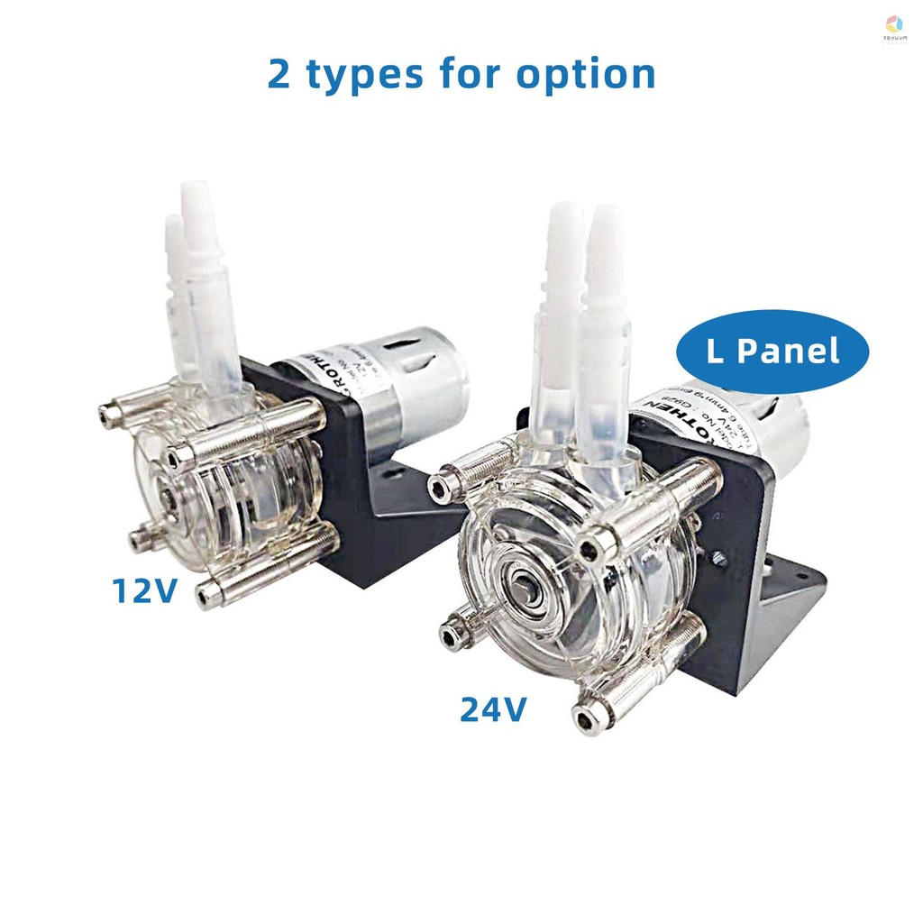 Máy bơm nhu động GROTHEN DC 24V có ống silicon Máy bơm chất lỏng nước lưu lượng cao Máy bơm chân không định lượng tự mồi Chống ăn mòn Lưu lượng có thể điều chỉnh cho các phân tích hóa học phòng thí nghiệm bể cá DIY