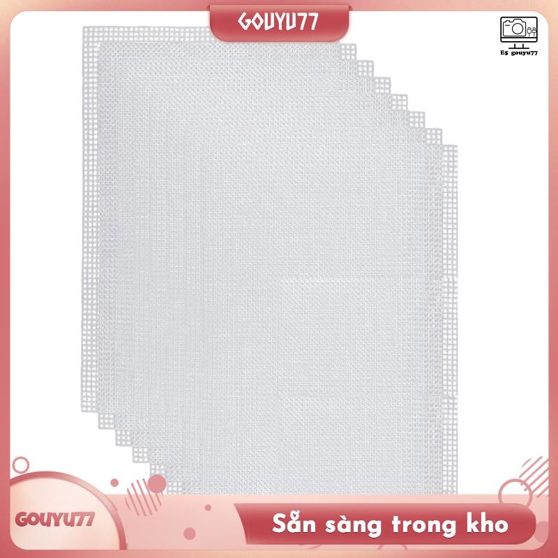 [gouyu77] Tấm vải lưới để thêu, Lưới mắt Fursuit, Vải lưới kim điểm trắng cho đồ thủ công DIY, Dự án móc đan