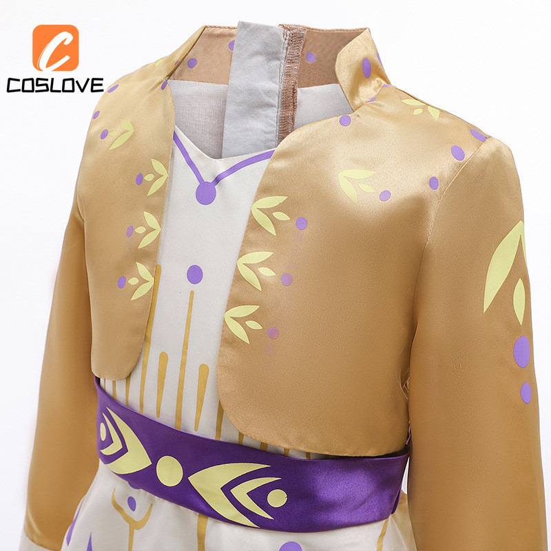 Anime Phim Frozen Anna Cosplay Quần Áo Trọn Bộ Trang Phục Trang Phục Cho Bé Gái Váy Mùa Hè Cosplay Đảng Biểu Diễn