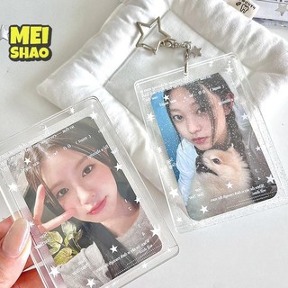 MeiShao Acrylic Kpop Hộp Đựng Thẻ Ảnh Chống Mất Móc Khóa 3 Inch INS Trong Suốt Thần Tượng Bảo Vệ Túi Xe Buýt Thẻ Tay Cung Cấp
