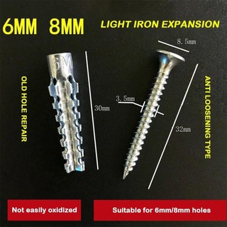 NOTE1 Vít tự khai thác, Ống mở rộng kim loại gai chắc chắn, Bộ dụng cụ chốt răng cưa Khoan neo tường