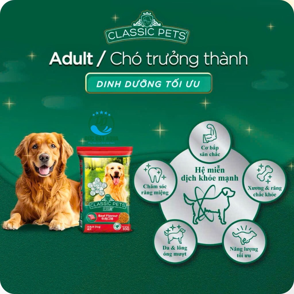 Thức ăn cho chó lớn vị bò và chó con vị sữa CLASSIC PETS gói 400g hàng nhập khẩu thái lan 5