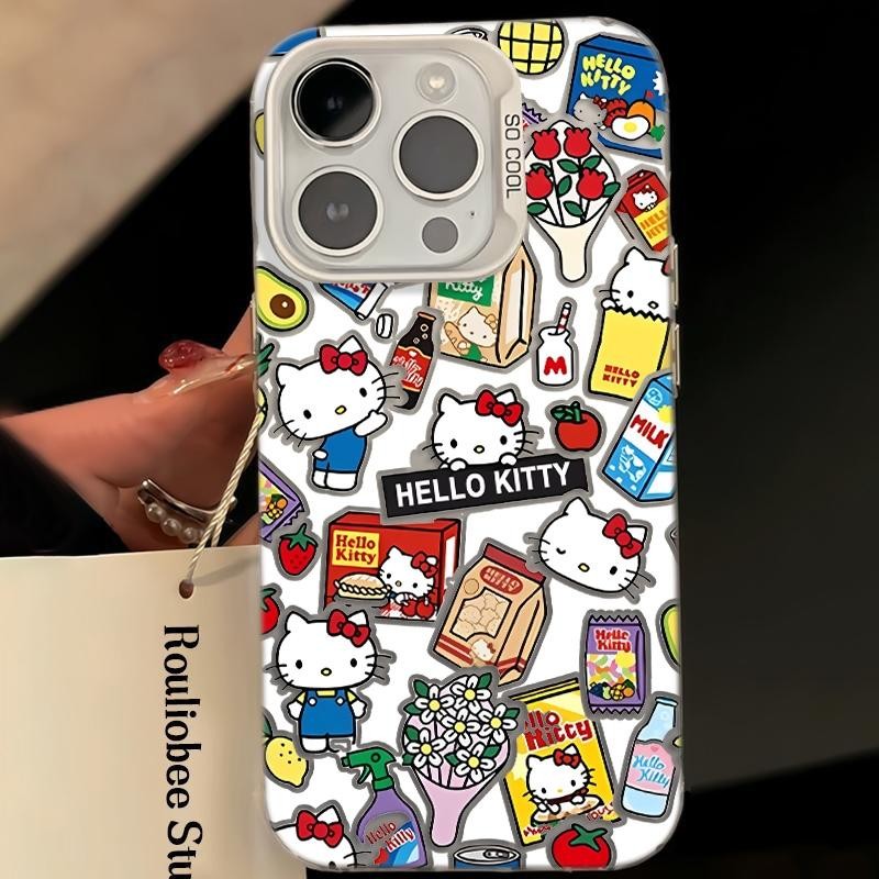 Ốp lưng iPhone họa tiết Hello Kitty đời thường công nghệ IMD chống trầy xước | Tương thích iPhone 16/15/14/13/12/11 Pro
