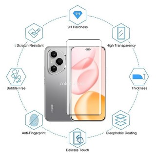 Kính Cường Lực Cong 2in1 3D Cho Huawei Honor 400 Pro 400Pro Honor400Pro 5G 2025 Phía Sau Ống Kính Camera Bảo Vệ Màn Hình Phim Kính Bảo Vệ