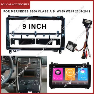 9 Inch Cho Xe Mercedes BENZ B200 CLASE A W169 CLASE B W245 2004-2012 Đài Phát Thanh Ô Tô Android MP5 Player Vỏ Khung 2 Din Stereo Fascia