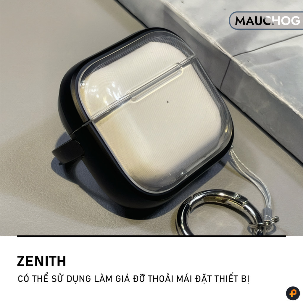 Ốp Trong Suốt Có Khóa Cài Chắc Chắn Kèm Móc Treo Cho Airpods Pro 3 2 Airpods 4