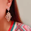 Handmade Phong Cách Mới Dài Zircon Hoa Ánh Sáng Bông Tai Sang Trọng Bán Buôn