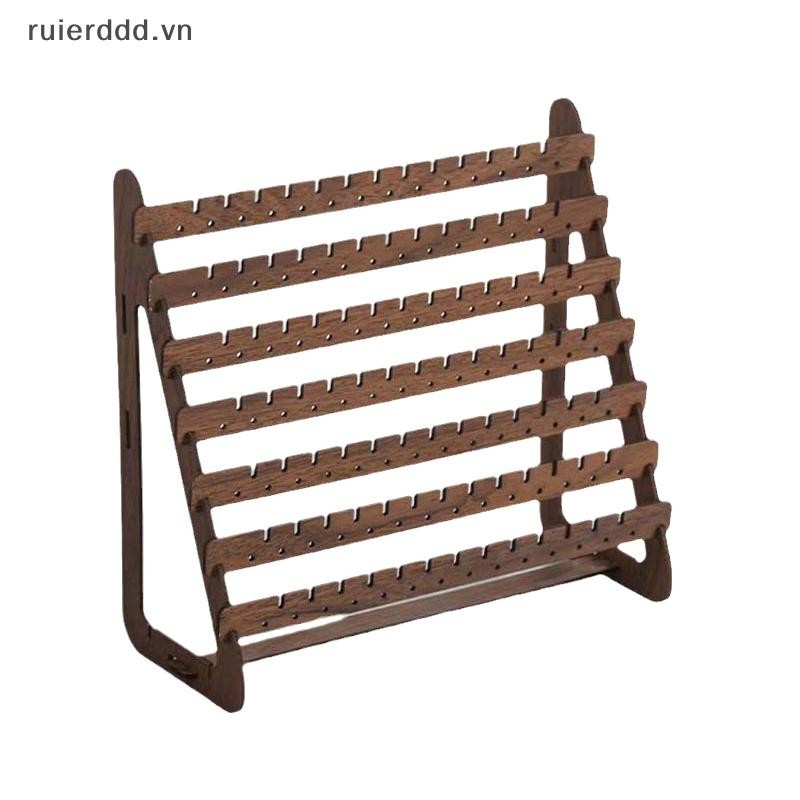 # ruierdd # Giá đỡ bông tai bằng gỗ nhiều lớp Giá đỡ đồ trang sức dung lượng cao Giá trưng bày cho gia đình Phòng khách Phòng ngủ Máy tính để bàn.