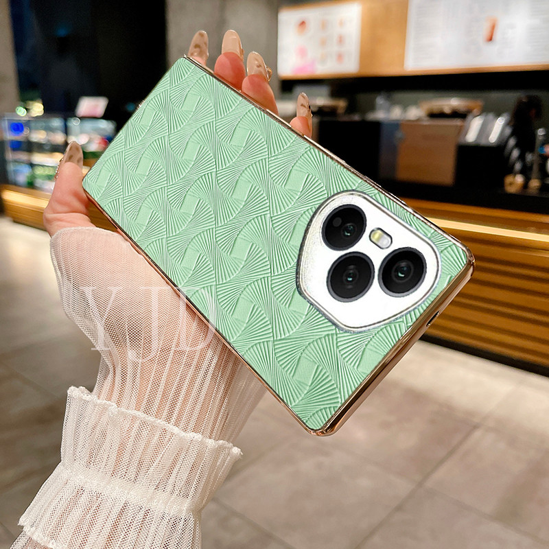 Ốp Lưng Cho Honor 400 Pro Da Thời Trang TPU Mạ Điện Khung Chống Rơi Vỏ Điện Thoại