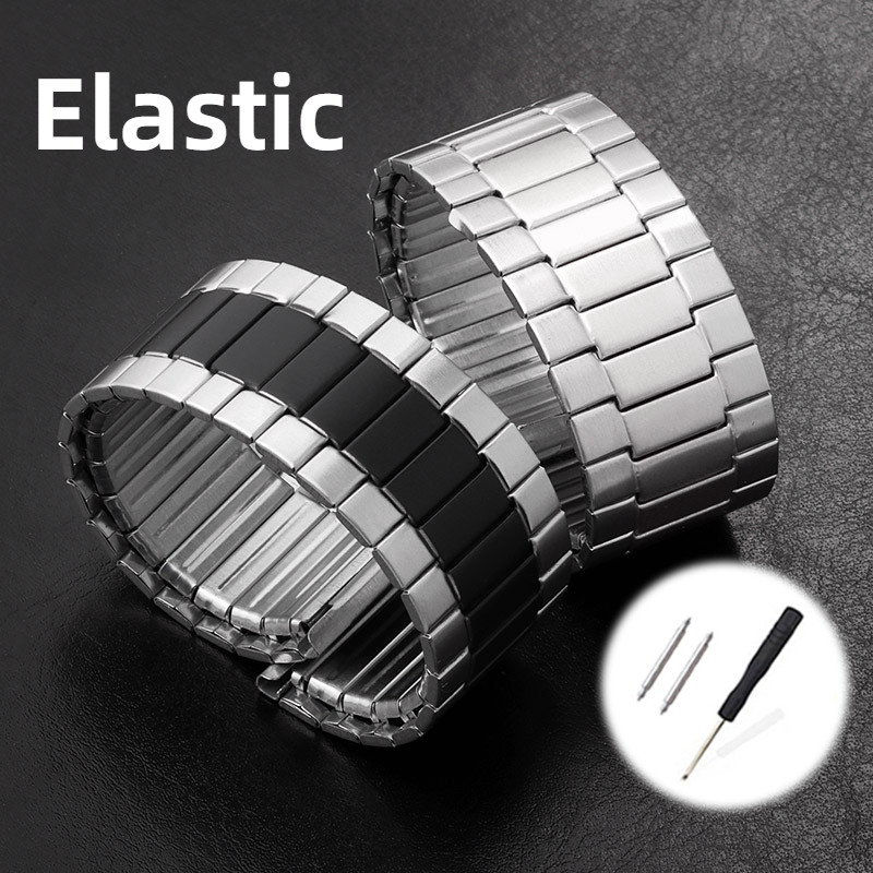 Co Giãn Co Giãn Thép Không Gỉ Đồng Hồ 22 Mm Vòng Tay Đa Năng Dây Đeo Đồng Hồ Thay Thế Nam Nữ Kim Loại Dây Đeo Đồng Hồ Phụ Kiện Truyền Thống Thạch Anh Watchbands