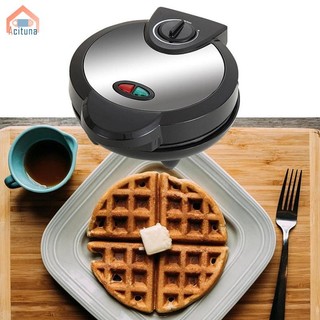 Máy làm bánh quế Acutuna Chống dính 9 inch Chảo nướng cổ điển Tay cầm cách nhiệt tròn Máy làm bánh quế điện cho bữa sáng Sandwiches
