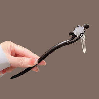 Cổ Sen Gỗ Đàn Hương Kẹp Tóc Nữ Phong Cách Trung Hoa Bước Lắc Tua Rua Tóc Đơn Giản Cao Cấp Phụ Kiện Tóc