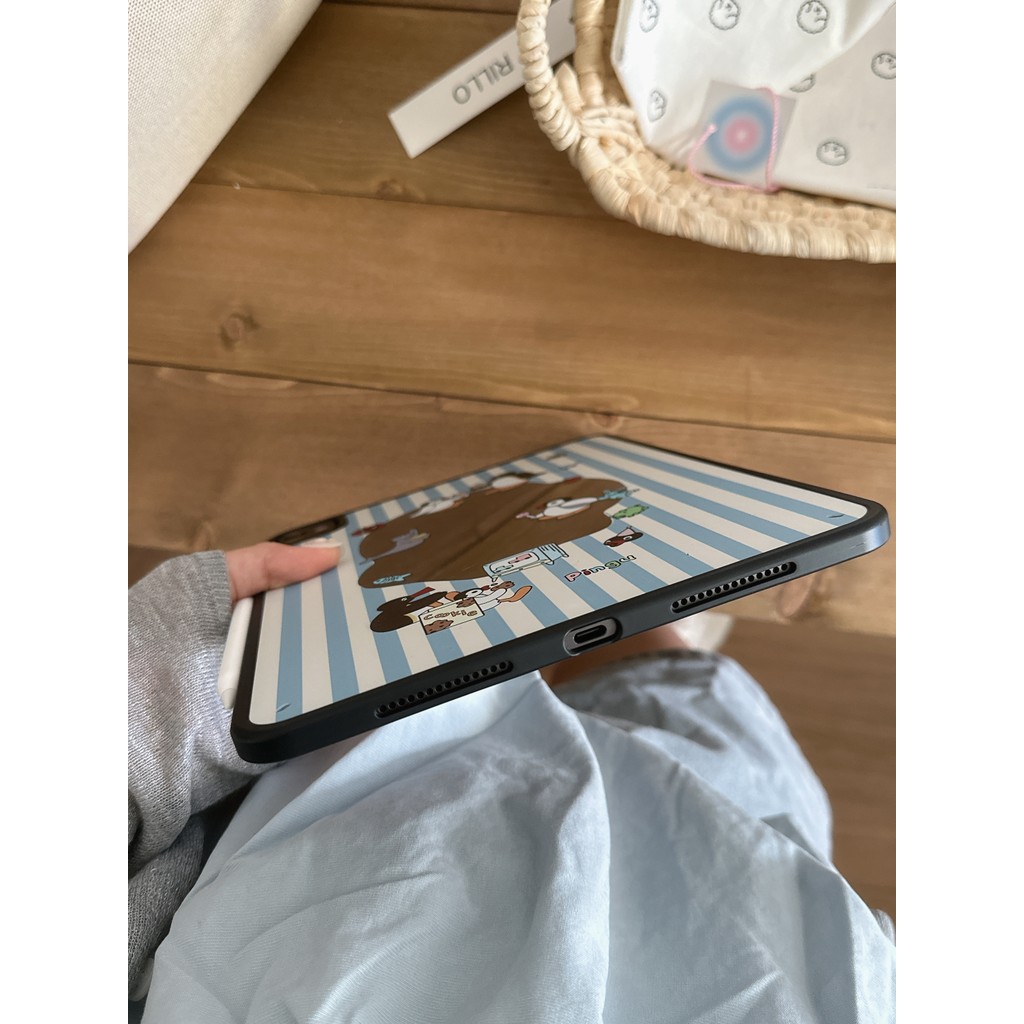 Vỏ Acrylic Cứng Chơi Chim Cánh Cụt Cho Mini6 Mini7 A17Pro IPad 5 6 7 8 9 10 11 A16 Air 2 3 4 5 6 Air 11 M2 Pro10.5 10.2 "Pro11 2018 2020 2021 2022 M4 Pro13 2024 2025