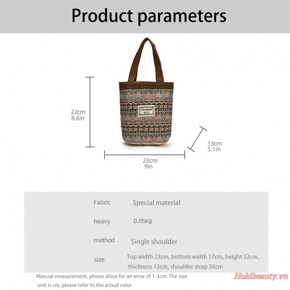 Túi xách nữ Canvas Tote họa tiết hình học hợp thời trang Túi xách cho du lịch đi biển mua sắm hàng ngày