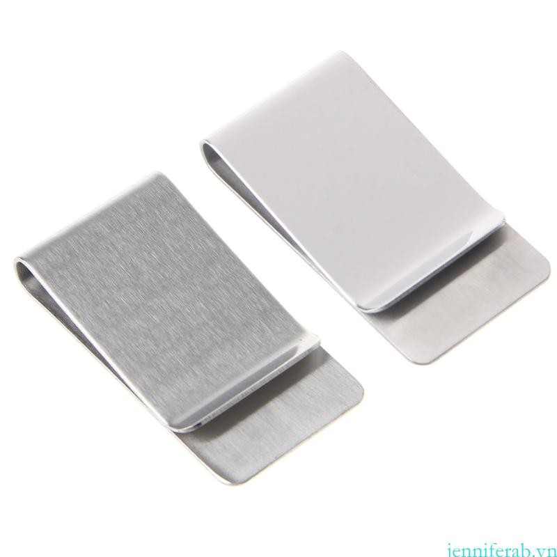 Jenniferab Slim Quality Slim Money Clip Ví đựng thẻ tín dụng Thép không gỉ mới