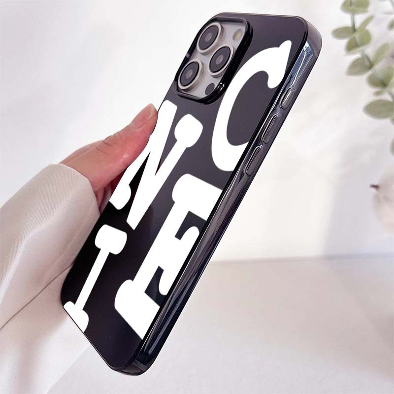 Ốp Lưng Cho iPhone 16 15 Pro Max 11 13 14 12 Pro Cho iPhone 16e 7 8 Plus XS Max X XR SE2022 Chữ Cái Tiếng Anh NICE Mềm TPU Chống Sốc