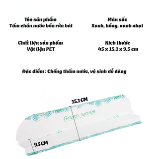 (MỚI) Tấm chắn nước bồn rửa bát đa năng chống bắn nước và dầu mỡ, chất liệu PET cao cấp bền bỉ MAISON