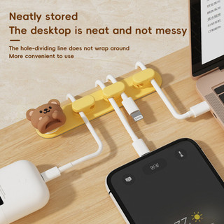 Lưu trữ cáp dữ liệu Máy tính để bàn Quản lý cáp điện thoại di động Cáp sạc cố định hiện vật Chất liệu silicon DIY Trang trí văn phòng phẩm
