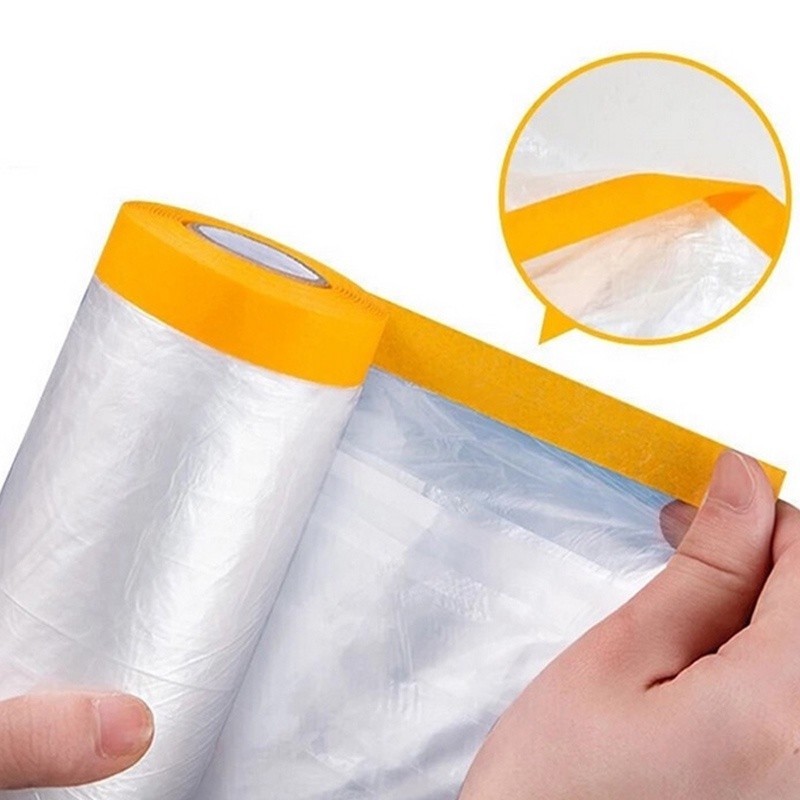 Màng Nilon che bụi đa năng, Nhiều kích cỡ có sẵn, ngăn bụi, che chắn sơn,  chống ẩm mốc, Có đầu dán dính