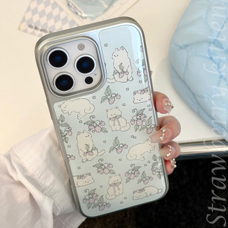[Sheren] Ốp Điện Thoại Strawberry Kitty Thích Hợp Cho i16 15 14 13 12 11 pro max Vỏ Bảo Vệ Chống Sốc