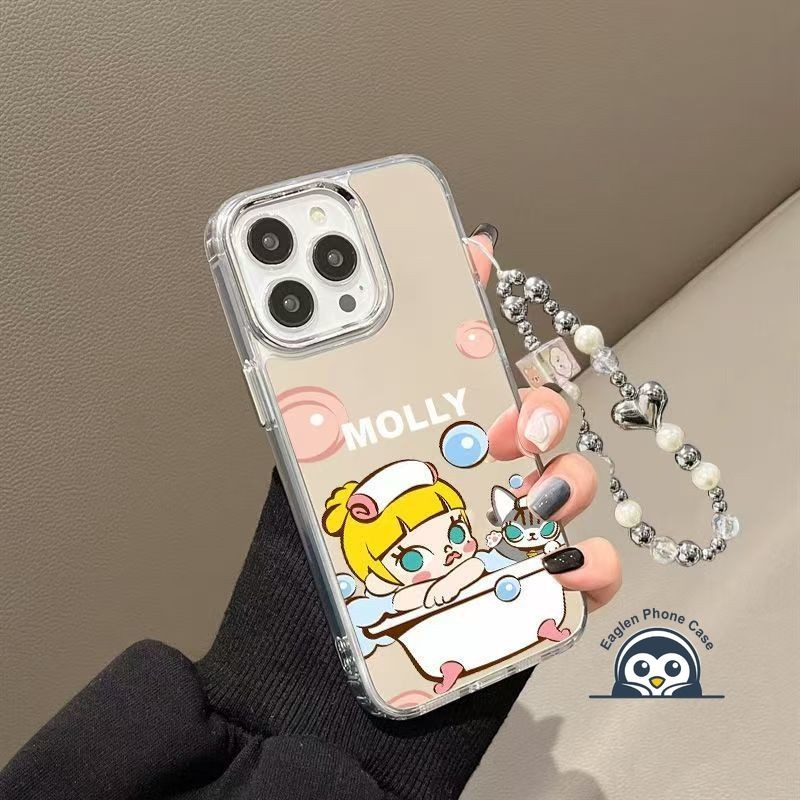Ốp Điện Thoại Gương Molly Dễ Thương Cho Honor X9D X8D X7D X6D X6C X5C Plus 600 Lite 500 400 Smart Pro Win RT Power2 X80i X70 Magic 8 Pro Vỏ Không Khí Hoạt Hình Ngộ nghĩnh Vỏ Mềm Có Dây Đeo