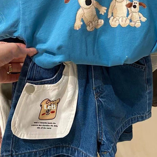 Áo thun ngắn tay cotton mới mùa hè cho bé trai, in hình chó hoạt hình, thoáng khí, áo xanh thường ngày cho trẻ nhỏ và bé trai nhỏ
